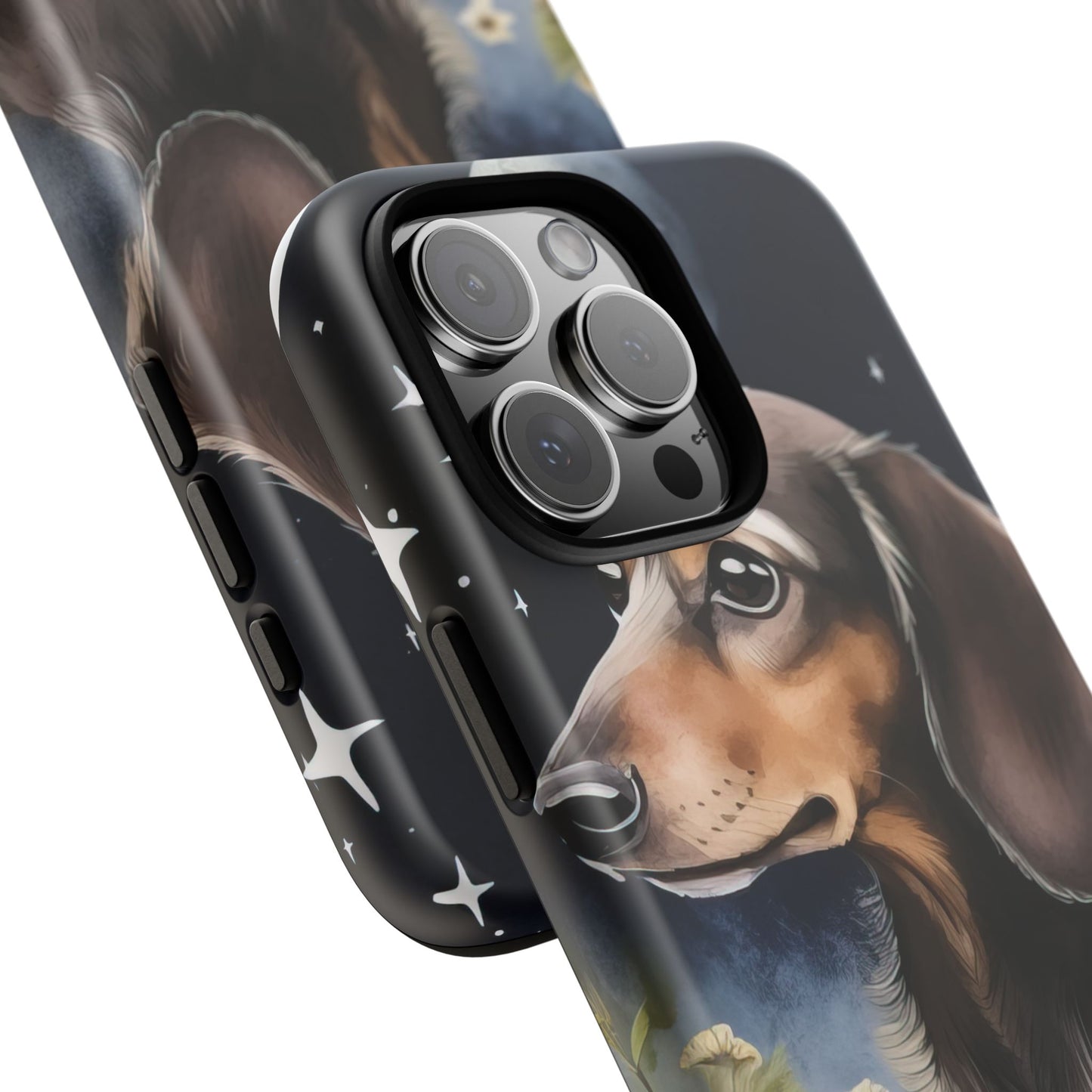 Vibrant Dachshund Moonlight Phone Case - Dog Apple Pixel Galaxy
