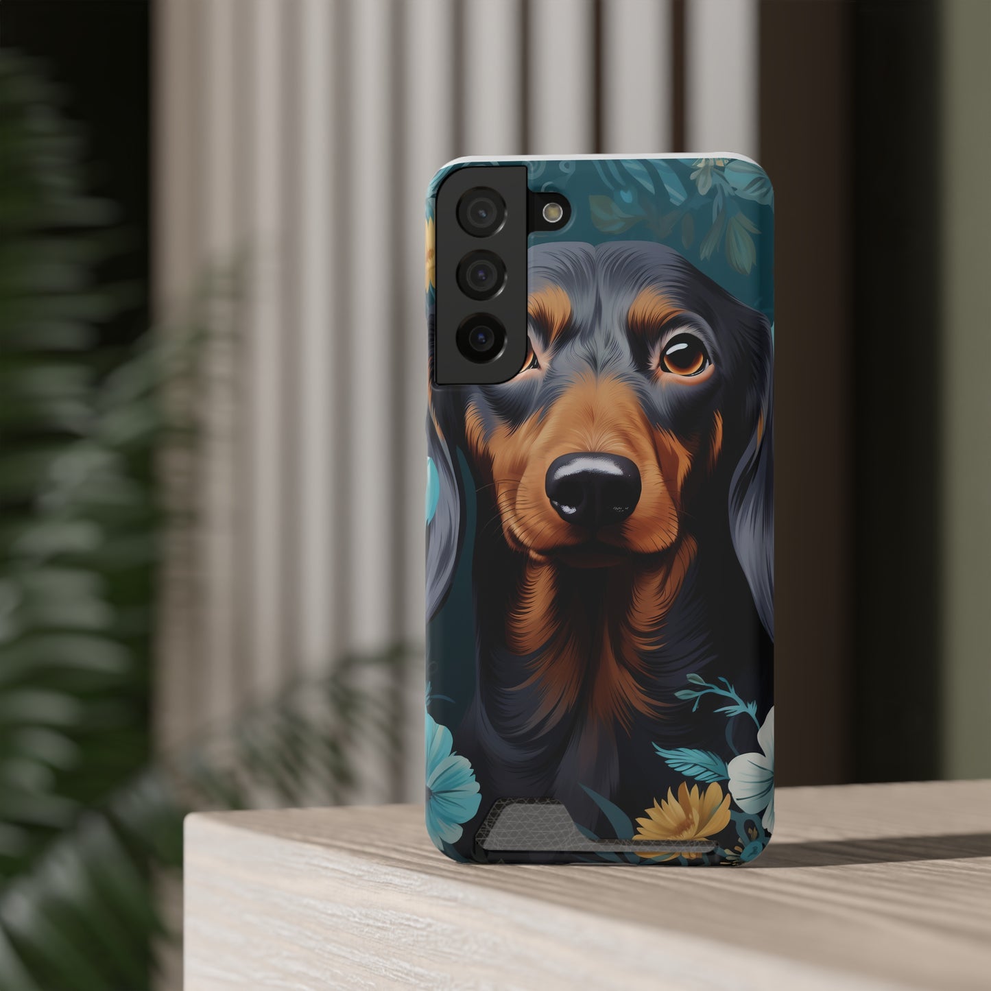 Dachshund Phone Case, Trendy Wallet Case for Dog Lovers, Cute Card Holder Cover