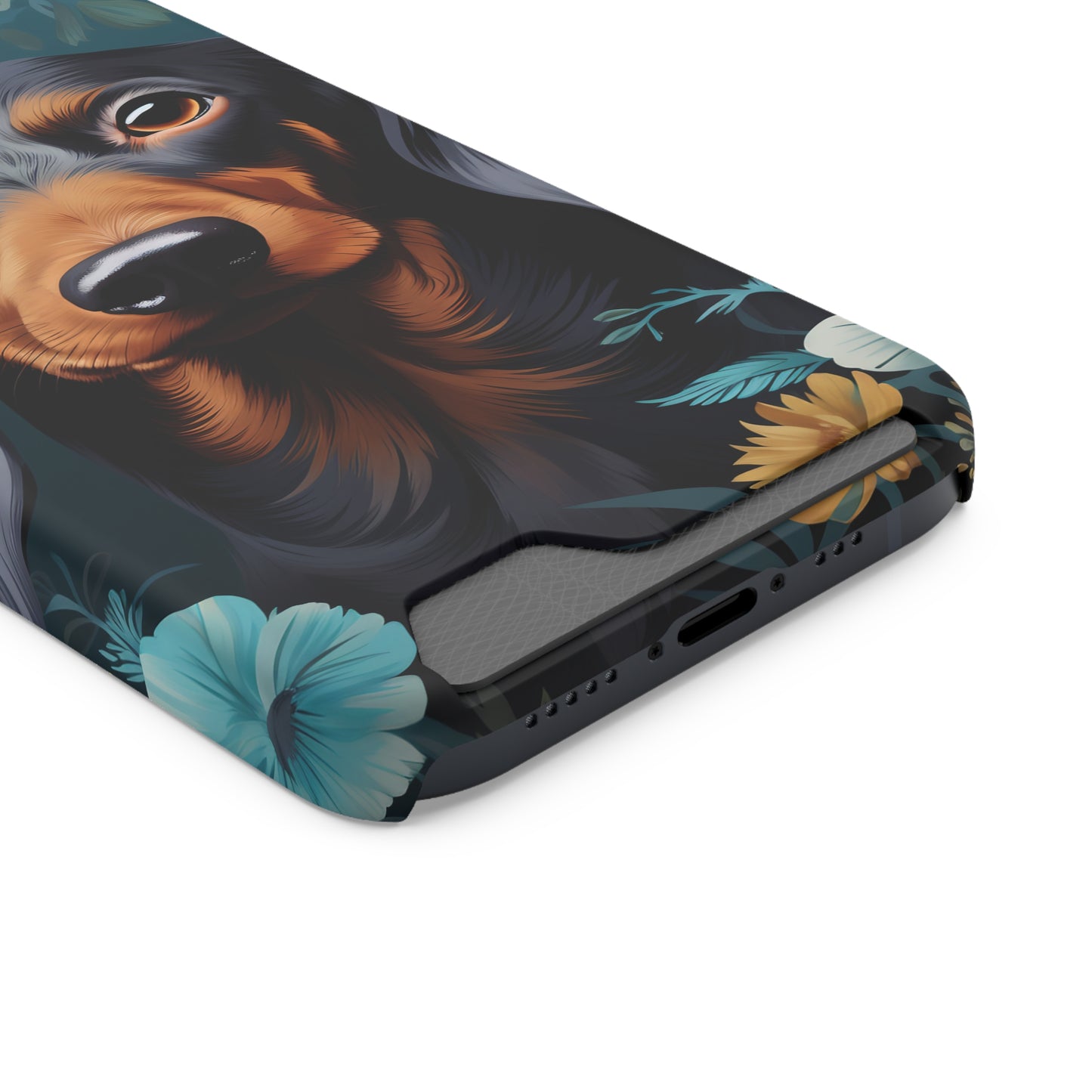 Dachshund Phone Case, Trendy Wallet Case for Dog Lovers, Cute Card Holder Cover