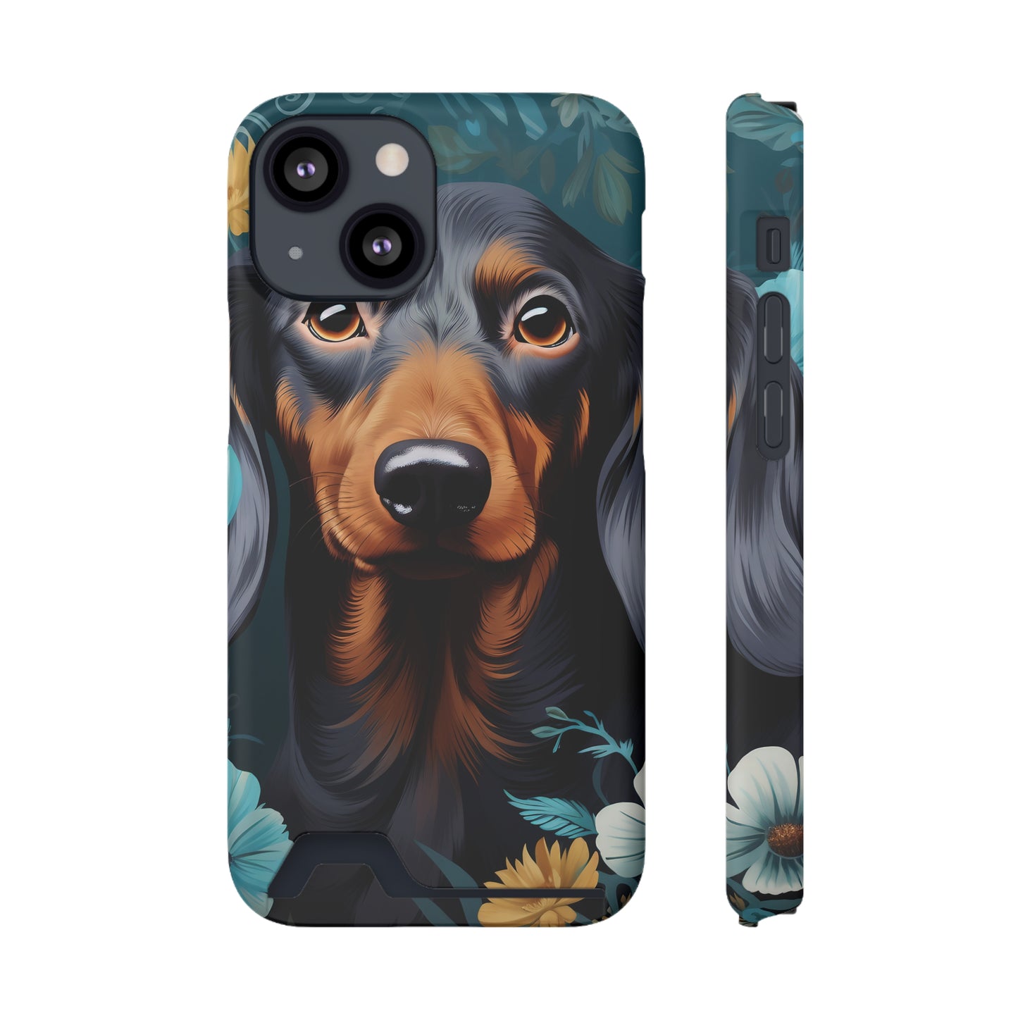 Dachshund Phone Case, Trendy Wallet Case for Dog Lovers, Cute Card Holder Cover