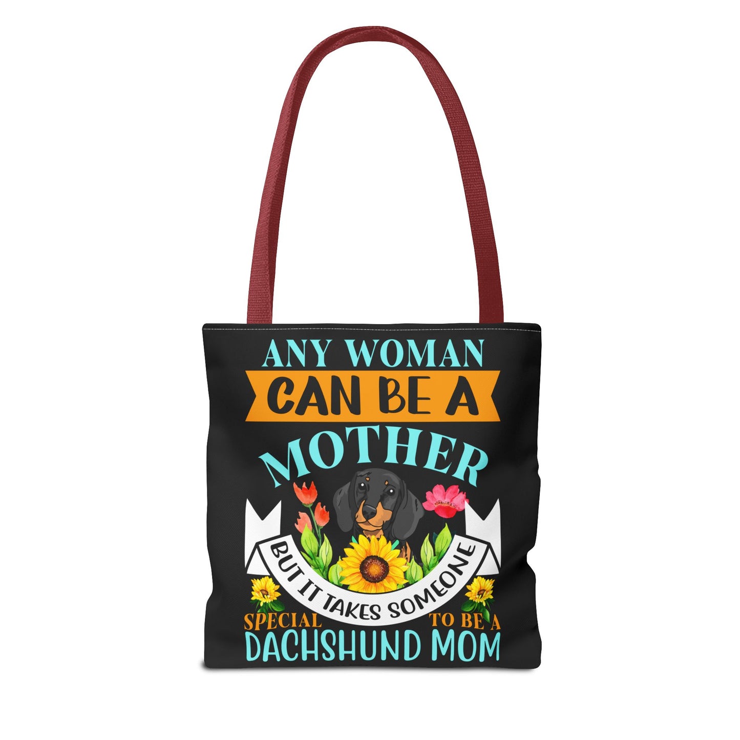 Mom Dachshund Puppy Tote Bag Bright and Cheerful Weiner Doxie