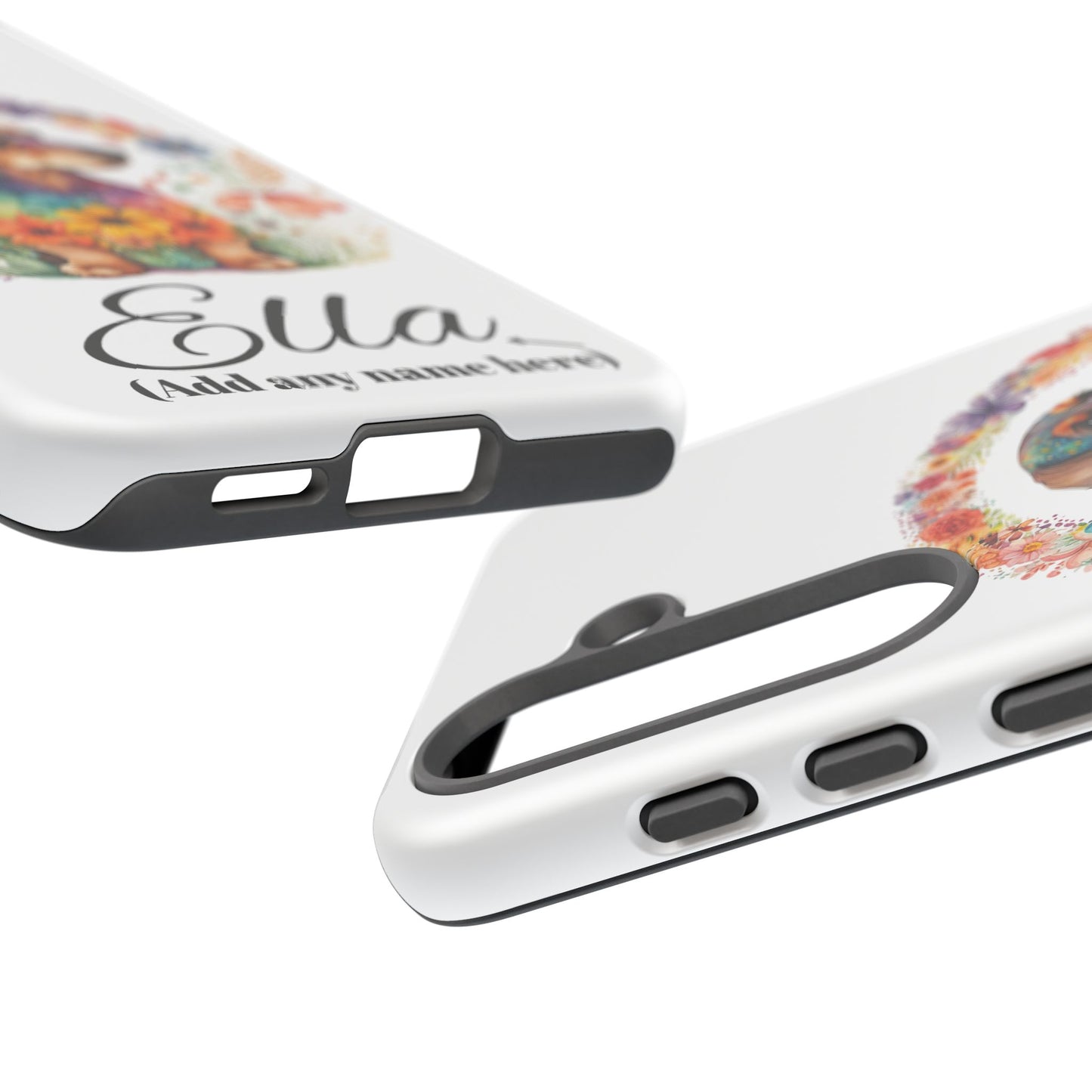 Personalized Dachshund Case for Pet Lovers Floral Phone Case Custom Name Phone
