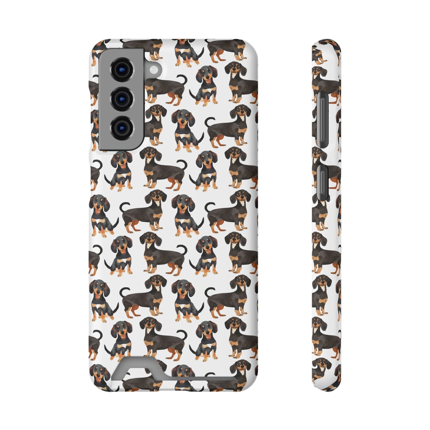 Dachshund Phone Case, Trendy Wallet Case for Dog Lovers, Cute Card Holder Cover, Animal Print Accessory, Slim Protective