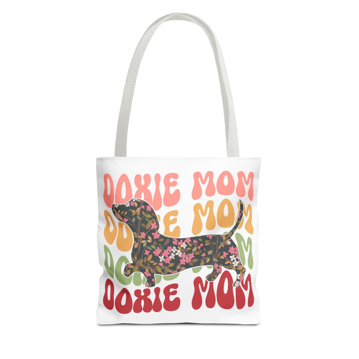Black and Tan Dachshund Puppy Tote Bag Bright and Cheerful Weiner Doxie Patterned