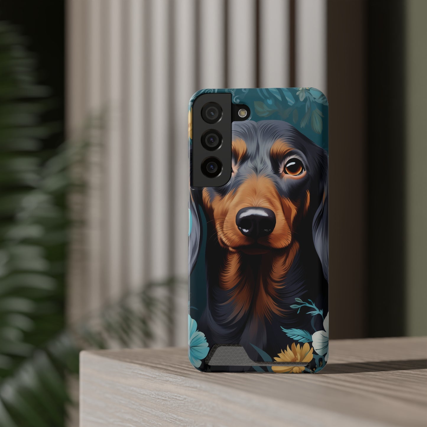 Dachshund Phone Case, Trendy Wallet Case for Dog Lovers, Cute Card Holder Cover