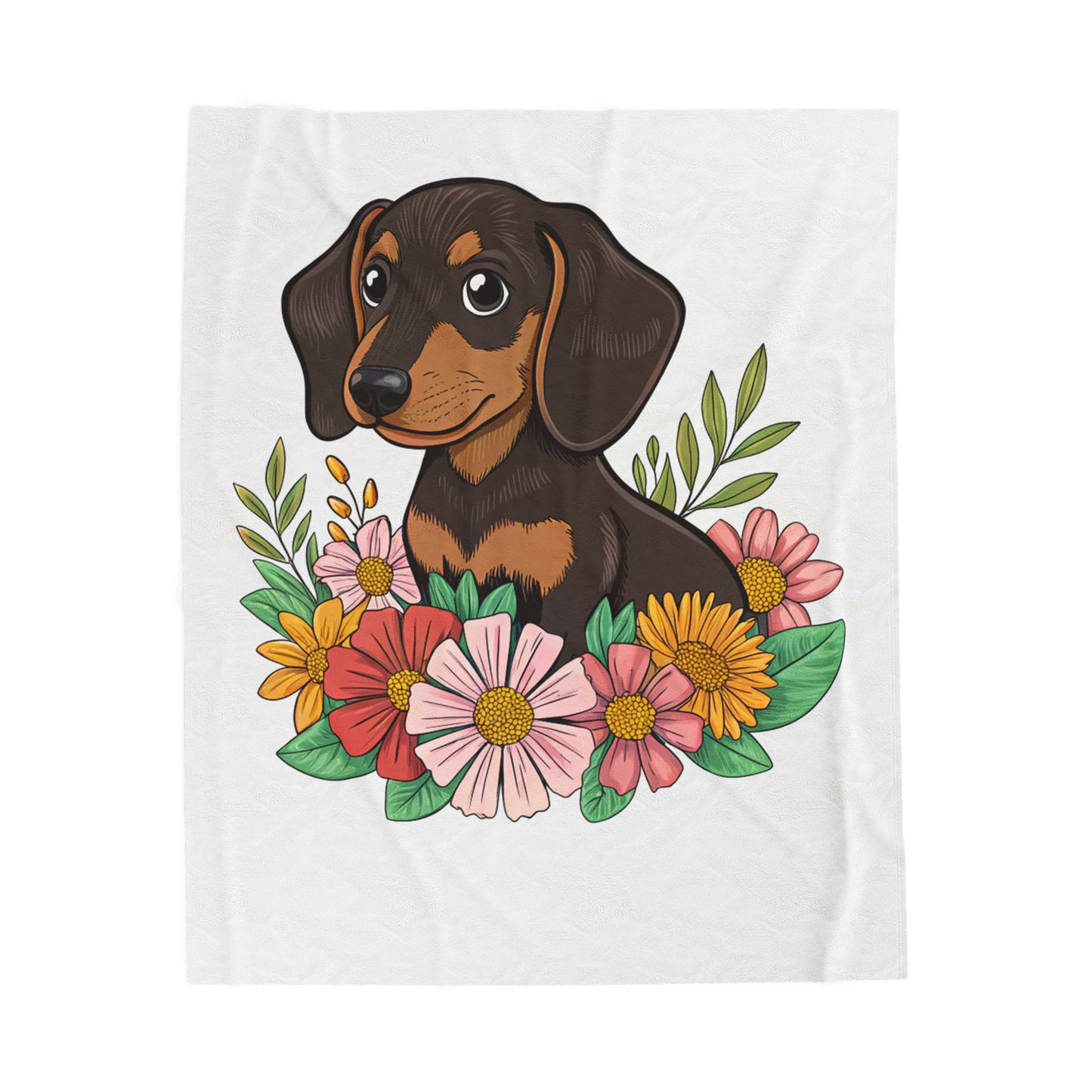 Custom Dachshund Blanket Soft Doxie Puppy Mom Gift Black and Tan