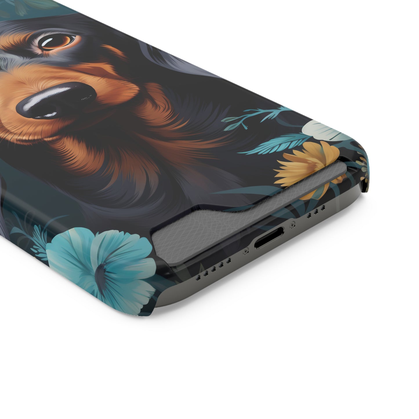 Dachshund Phone Case, Trendy Wallet Case for Dog Lovers, Cute Card Holder Cover