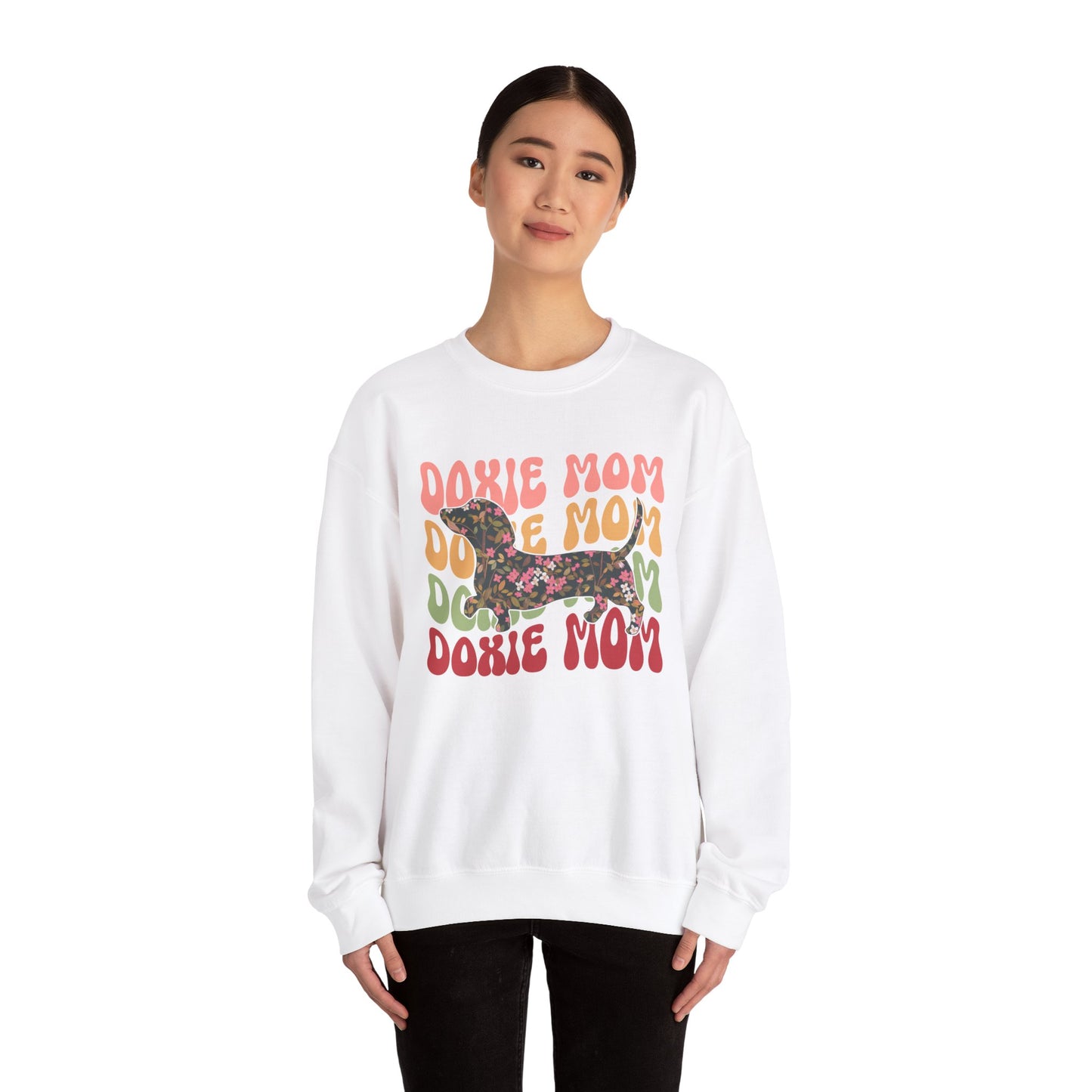 Dachshund Mom Sweatshirt, Dog Lover Gift, Funny Weiner Dog Jumper, Classic Sausage Dog Crewneck, Pet Owner Apparel Doxie