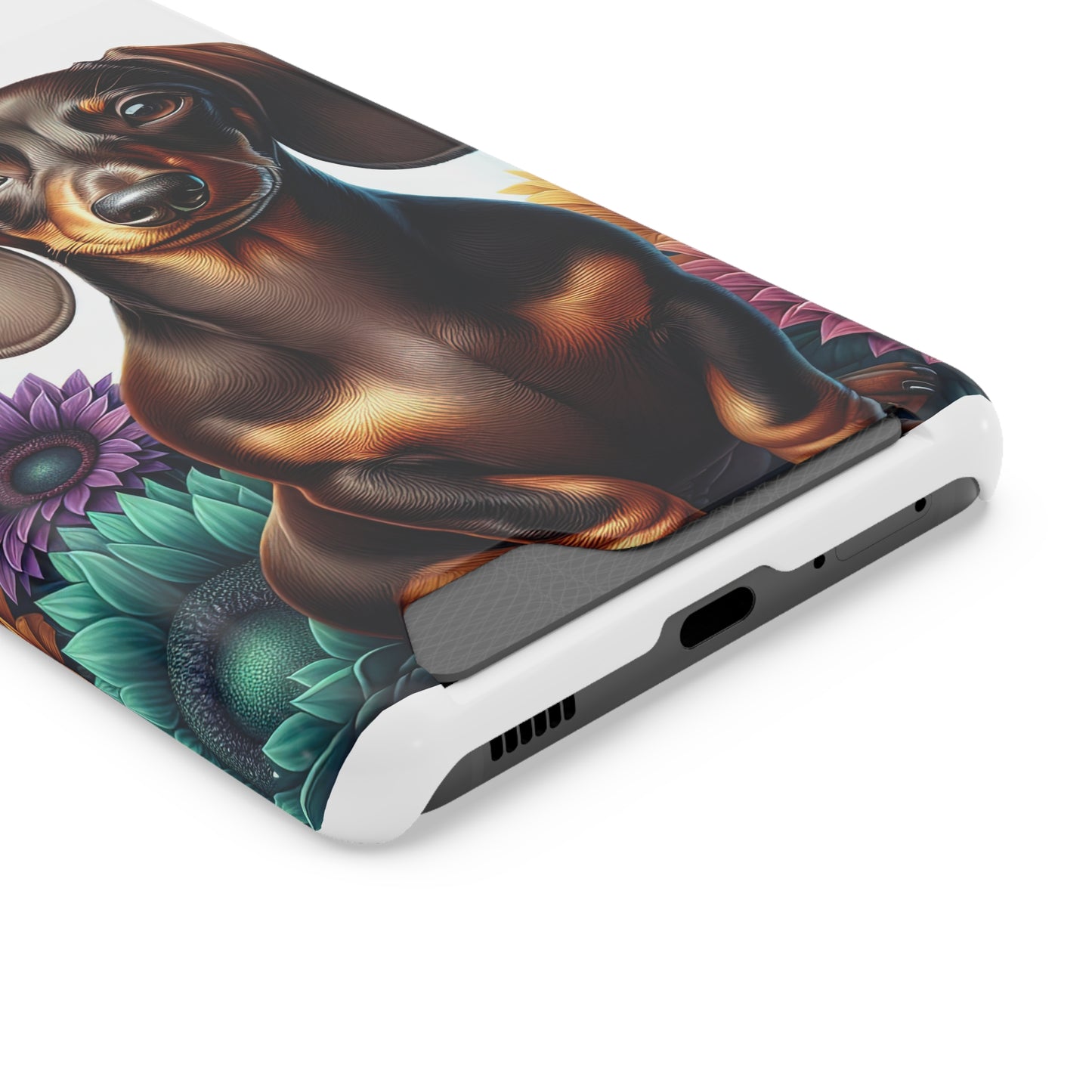 Dachshund Phone Case, Trendy Wallet Case for Dog Lovers, Cute Card Holder Cover, Animal Print Accessory, Slim Protective