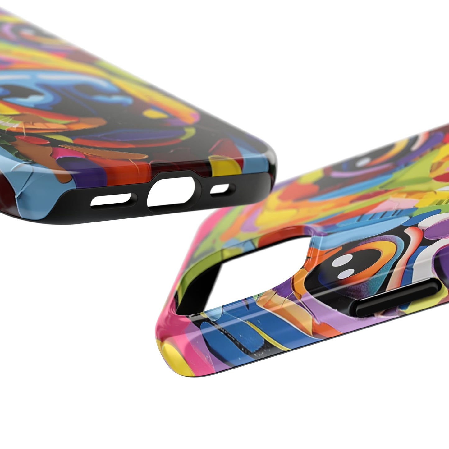 Bright Colorful Dachshund iPhone 15 Tough Phone Cases