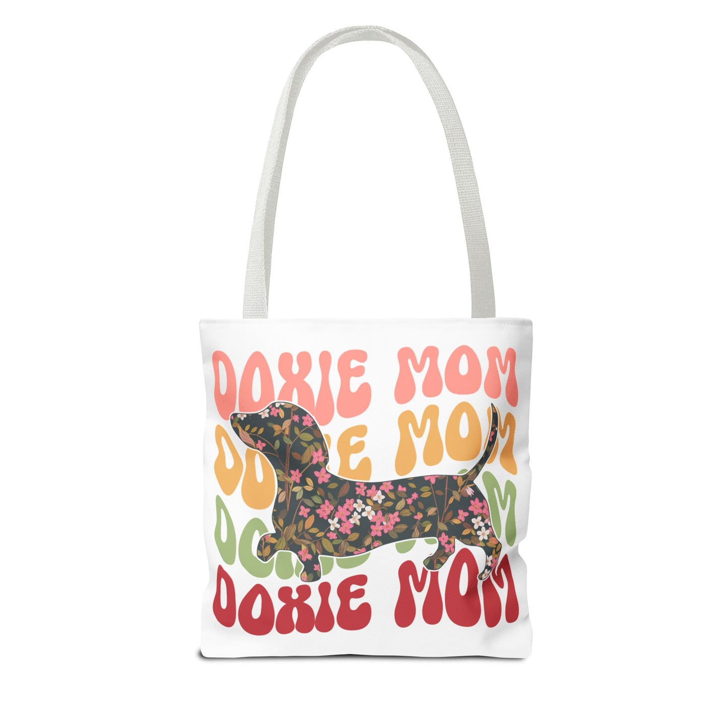 Black and Tan Dachshund Puppy Tote Bag Bright and Cheerful Weiner Doxie Patterned