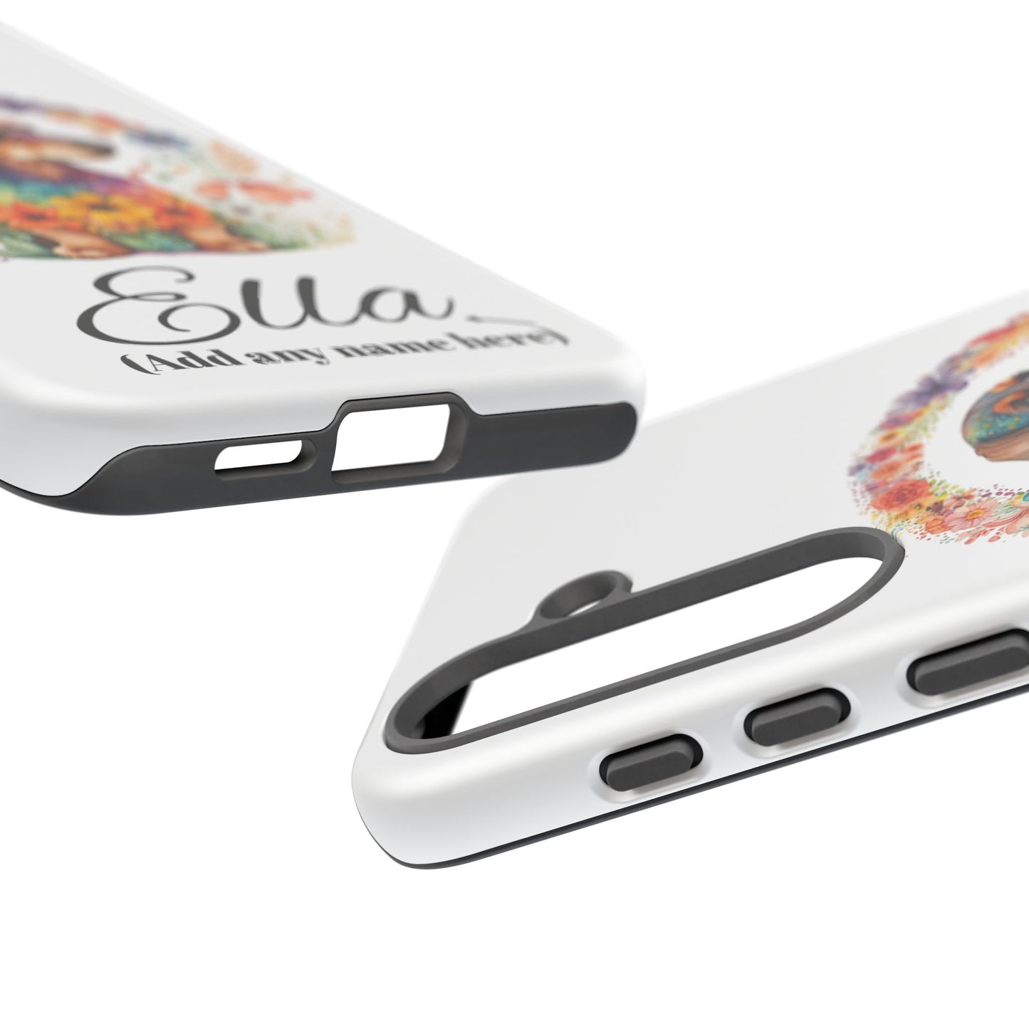Personalized Dachshund Case for Pet Lovers Floral Phone Case Custom Name Phone