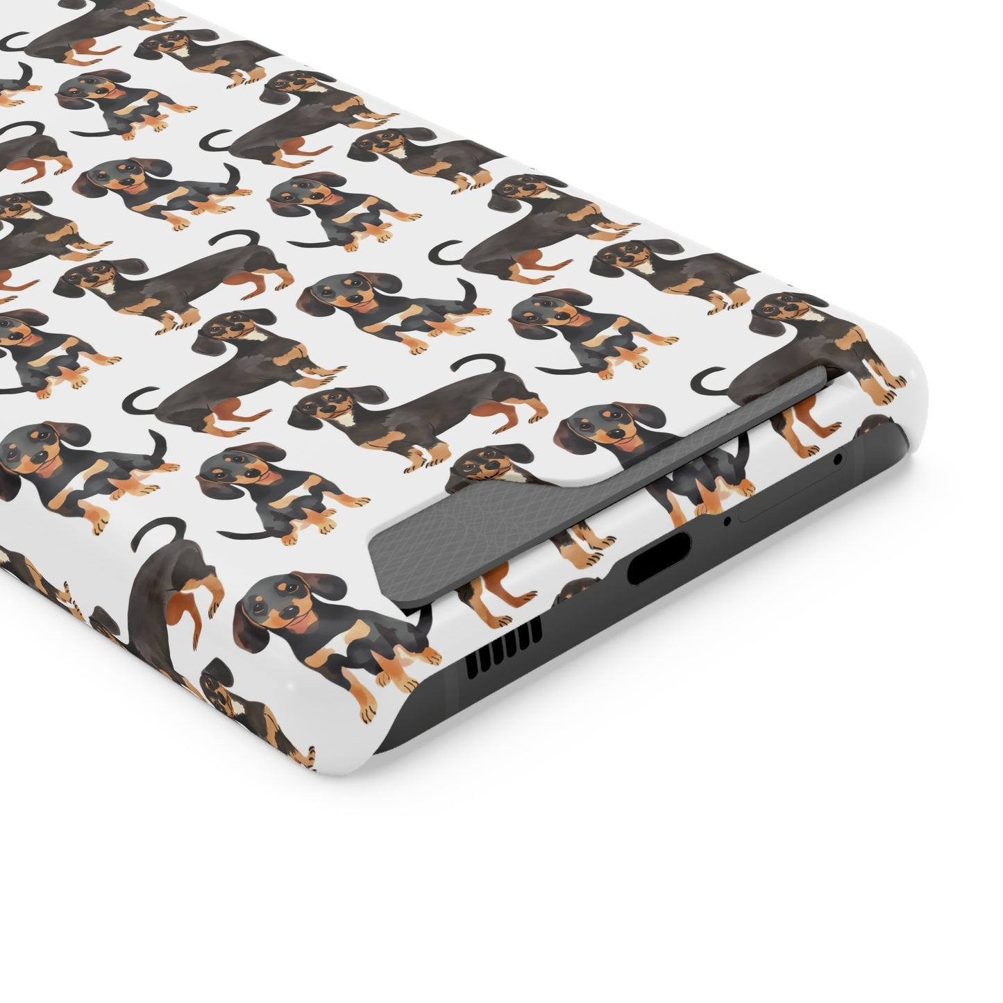Dachshund Phone Case, Trendy Wallet Case for Dog Lovers, Cute Card Holder Cover, Animal Print Accessory, Slim Protective