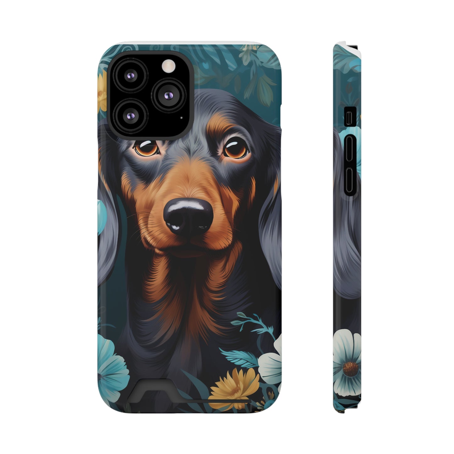 Dachshund Phone Case, Trendy Wallet Case for Dog Lovers, Cute Card Holder Cover