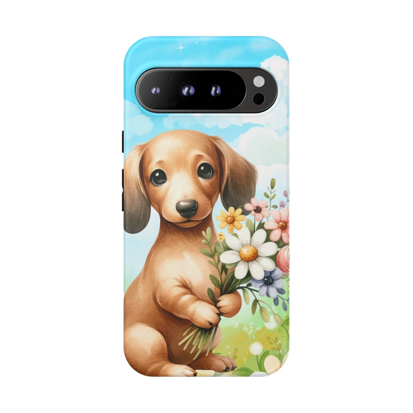Watercolor Dachshund Dog Phone Case - Rescue Dog Apple Pixel Galaxy Spring
