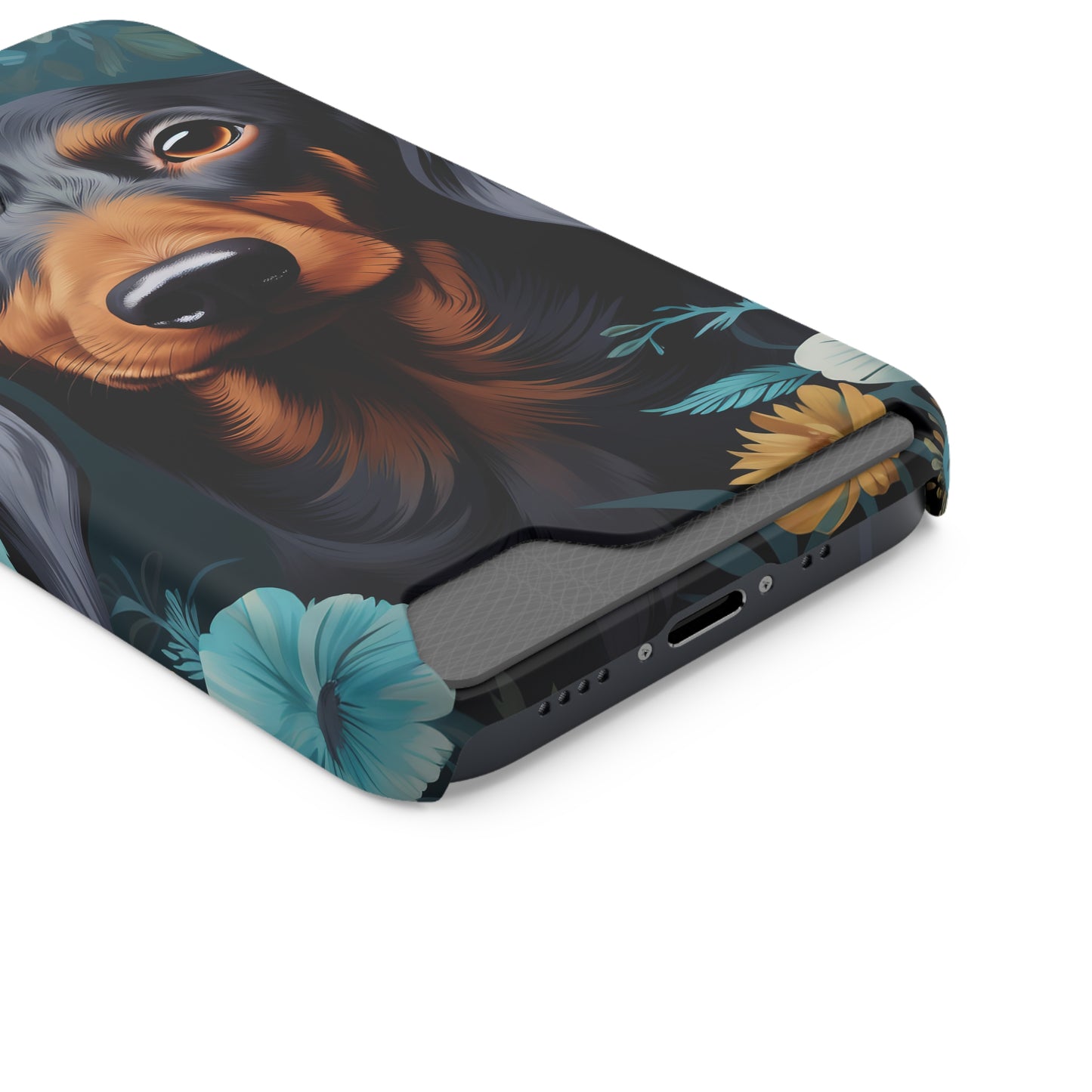 Dachshund Phone Case, Trendy Wallet Case for Dog Lovers, Cute Card Holder Cover