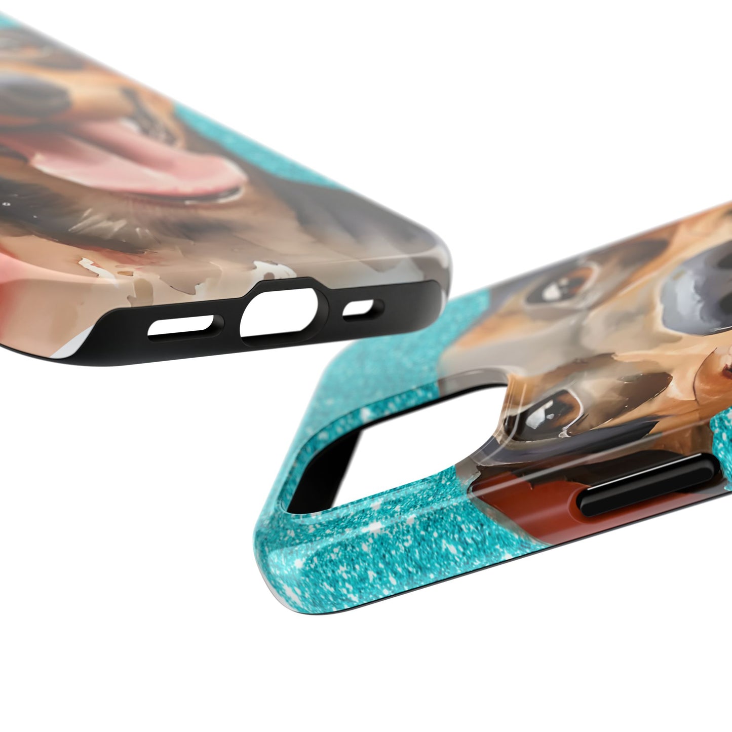 Bright Colorful Dachshund iPhone 15 Tough Phone Cases
