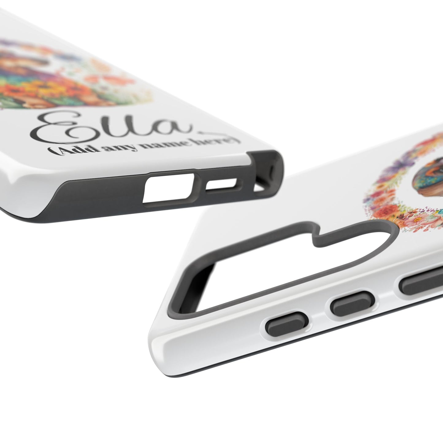 Personalized Dachshund Case for Pet Lovers Floral Phone Case Custom Name Phone