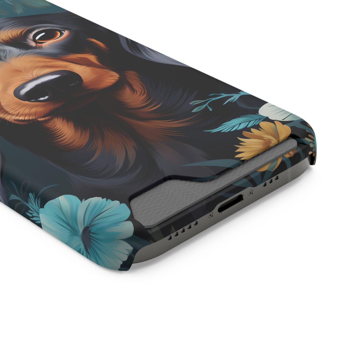 Dachshund Phone Case, Trendy Wallet Case for Dog Lovers, Cute Card Holder Cover