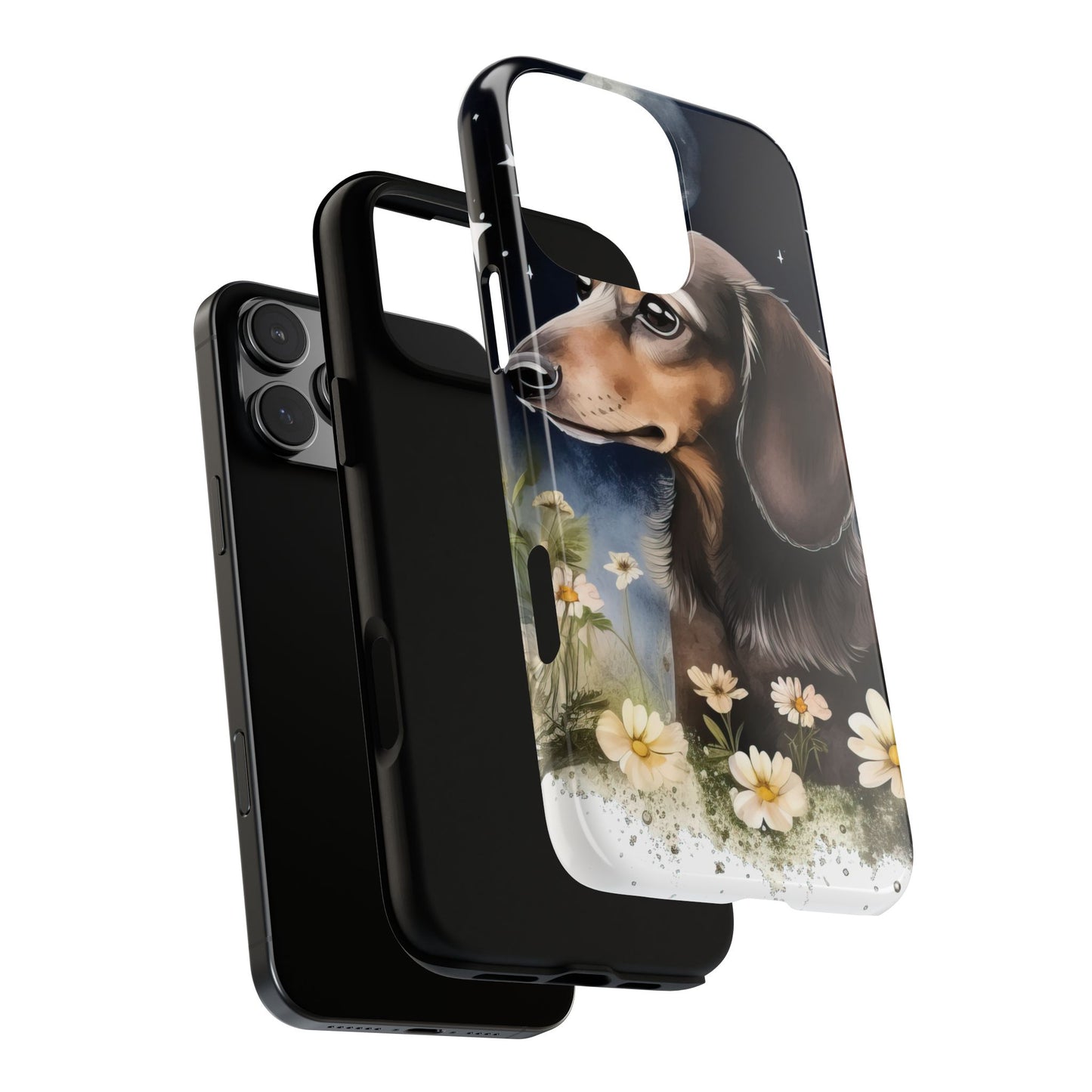 Vibrant Dachshund Moonlight Phone Case - Dog Apple Pixel Galaxy