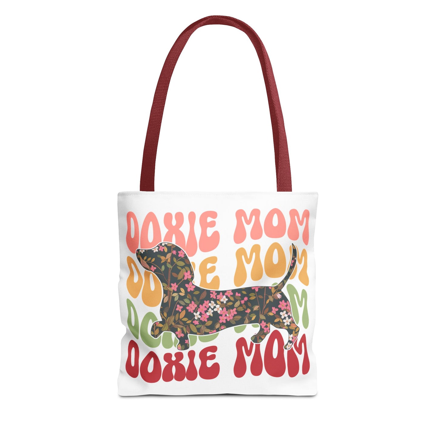 Black and Tan Dachshund Puppy Tote Bag Bright and Cheerful Weiner Doxie Patterned