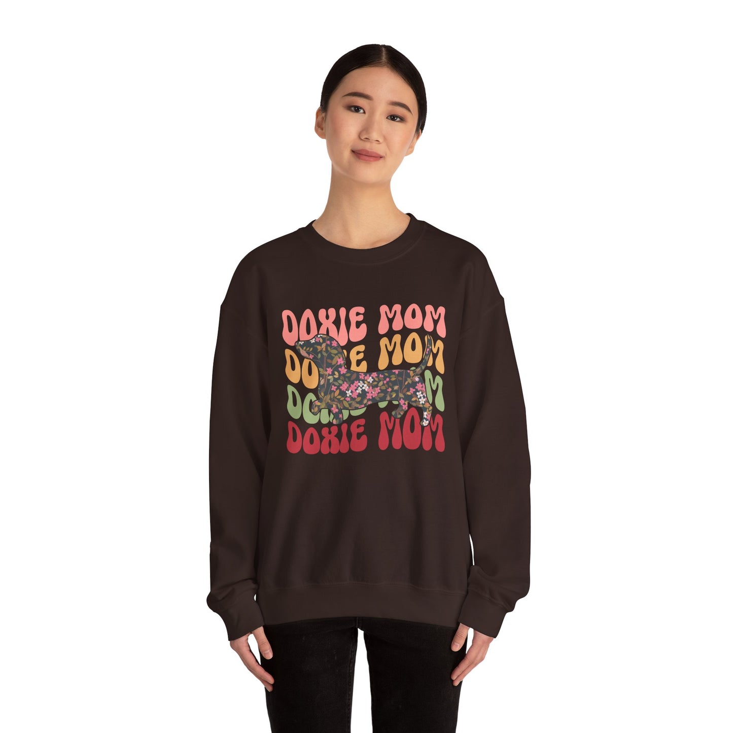 Dachshund Mom Sweatshirt, Dog Lover Gift, Funny Weiner Dog Jumper, Classic Sausage Dog Crewneck, Pet Owner Apparel Doxie