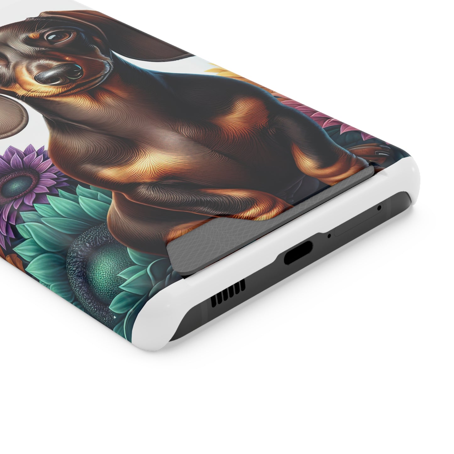 Dachshund Phone Case, Trendy Wallet Case for Dog Lovers, Cute Card Holder Cover, Animal Print Accessory, Slim Protective