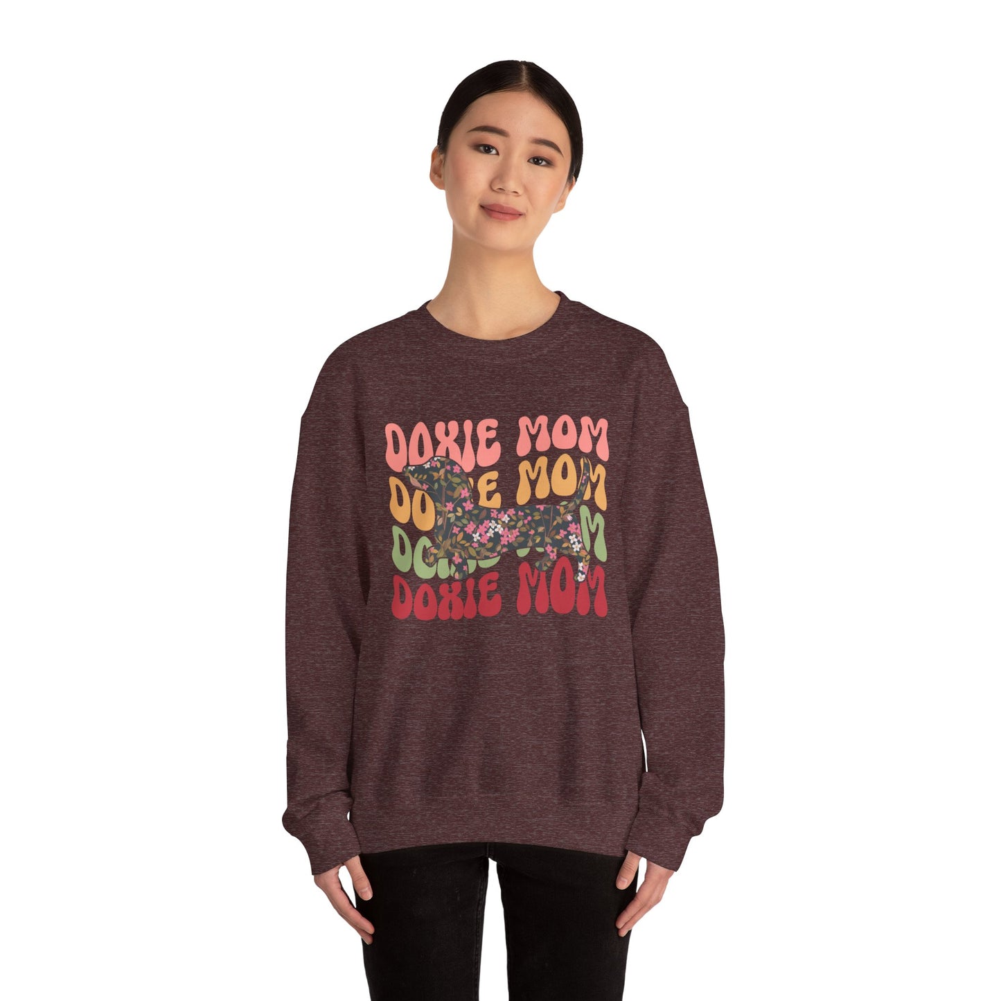 Dachshund Mom Sweatshirt, Dog Lover Gift, Funny Weiner Dog Jumper, Classic Sausage Dog Crewneck, Pet Owner Apparel Doxie