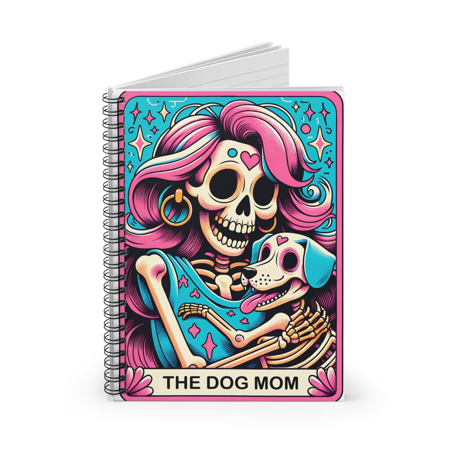 Dog Mom Themed Spiral Notebook Perfect for Dog Lovers, Journaling, School Dachshund