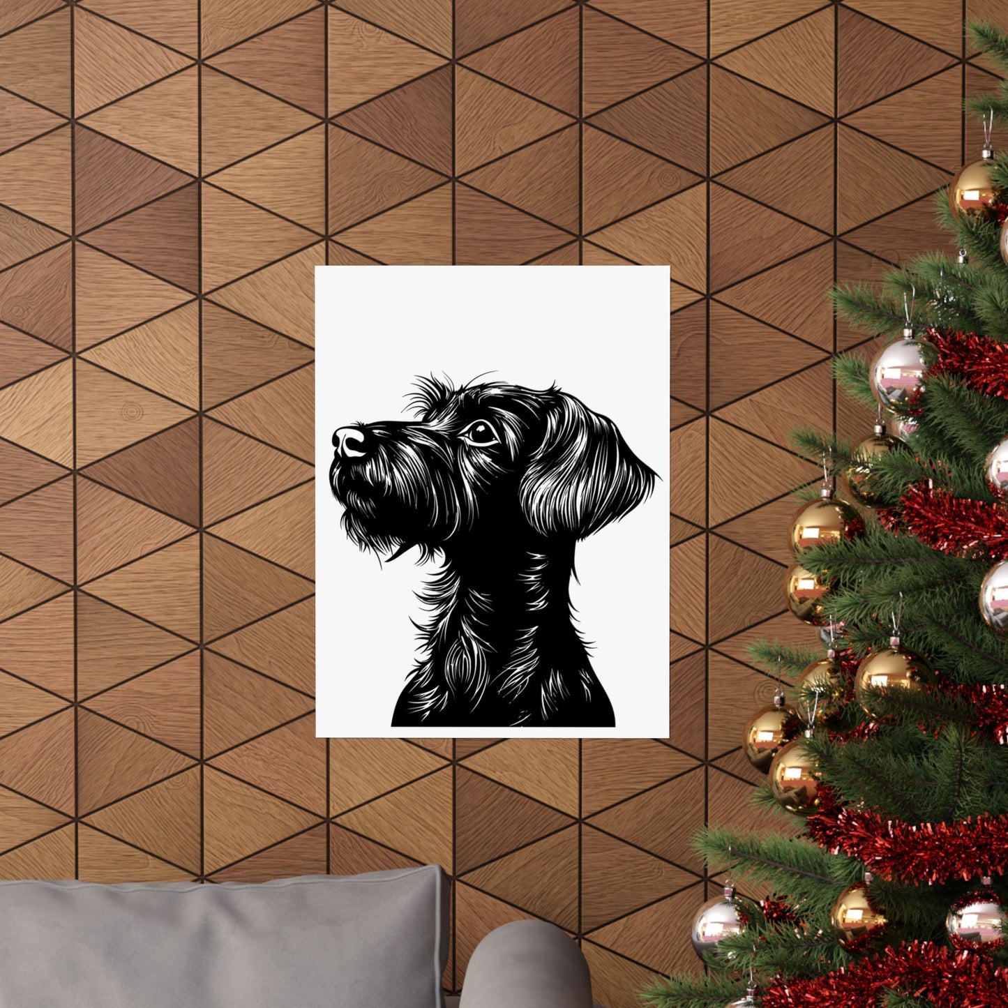Wire Haired Dachshund Vertical Poster Dog Room Art Gift Game Room Sophisticated