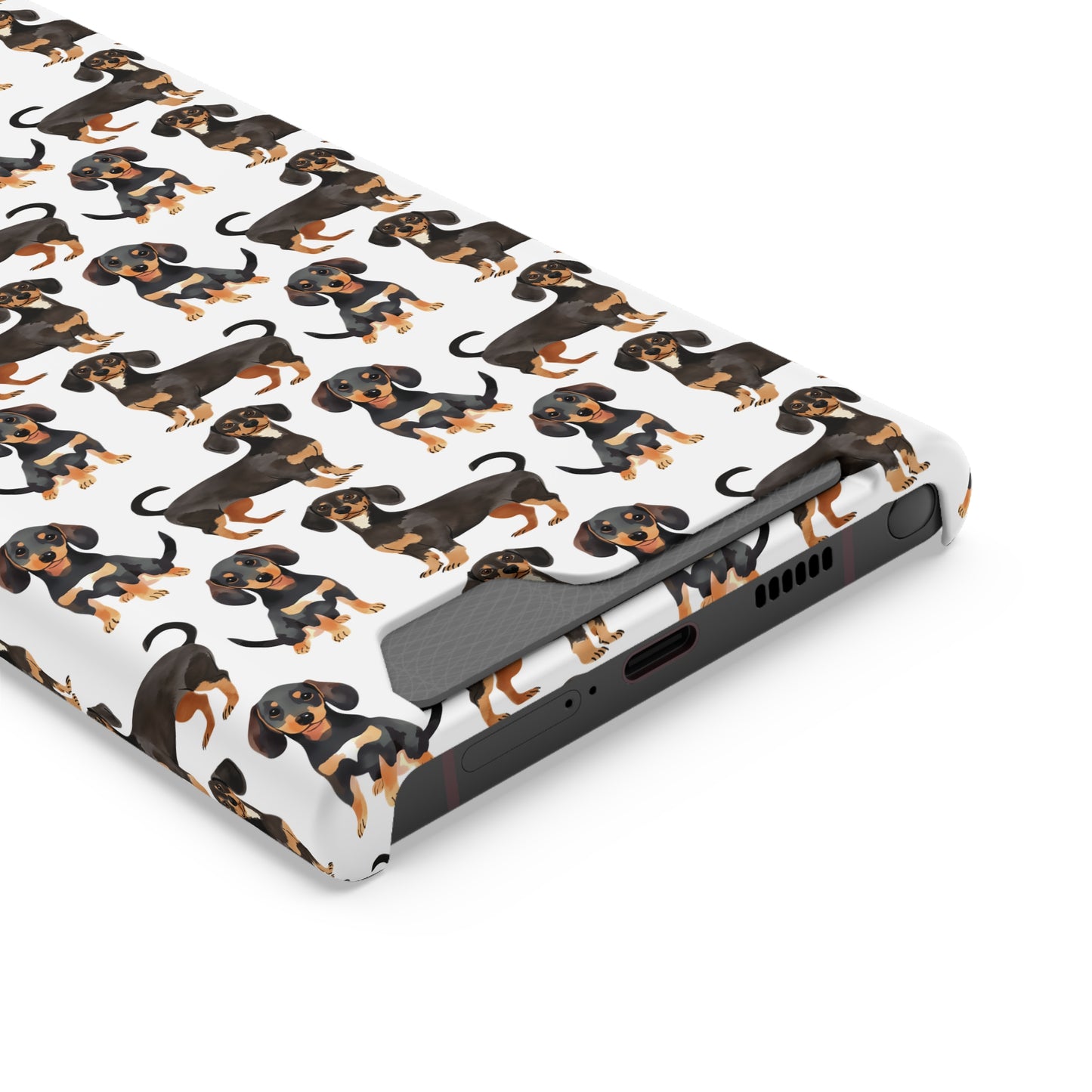 Dachshund Phone Case, Trendy Wallet Case for Dog Lovers, Cute Card Holder Cover, Animal Print Accessory, Slim Protective