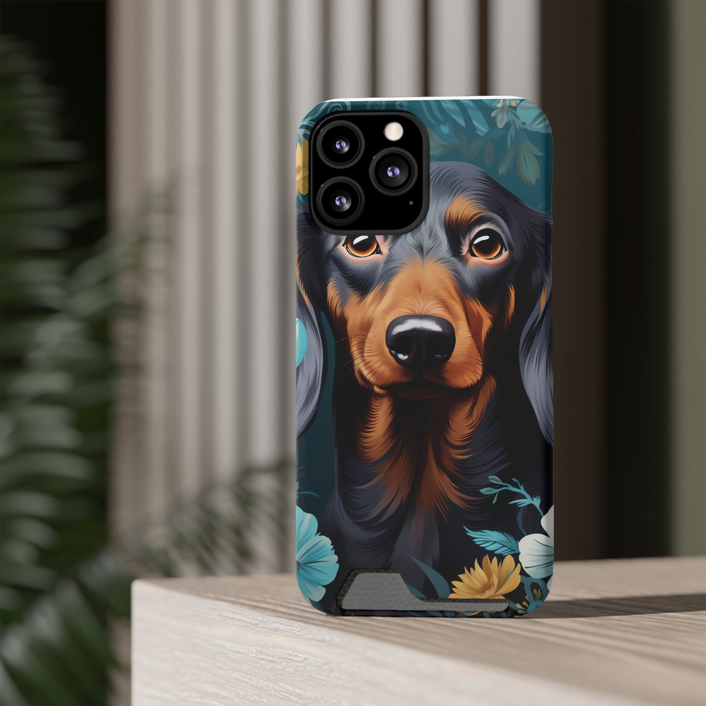 Dachshund Phone Case, Trendy Wallet Case for Dog Lovers, Cute Card Holder Cover
