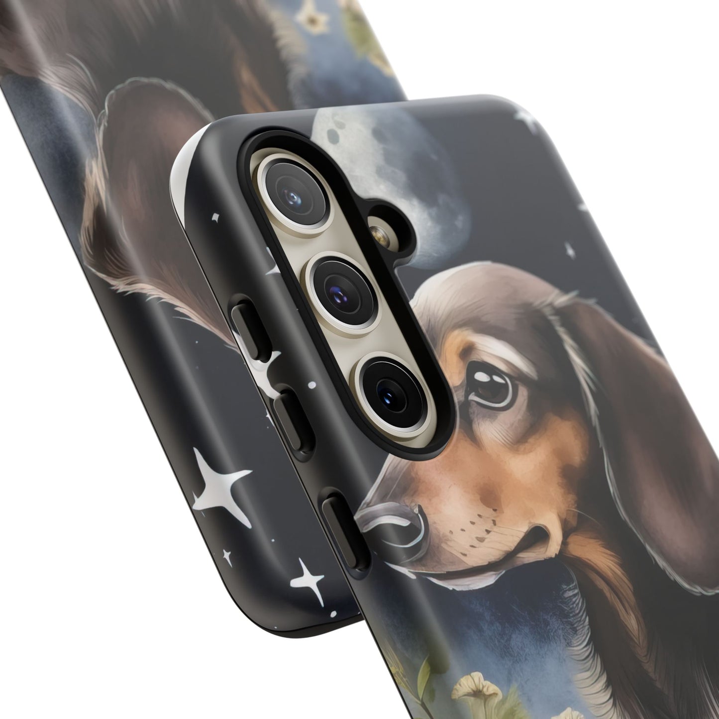 Vibrant Dachshund Moonlight Phone Case - Dog Apple Pixel Galaxy