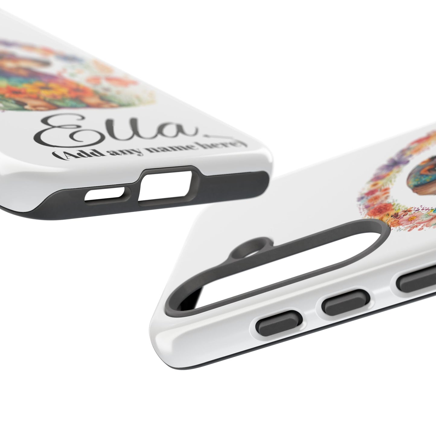 Personalized Dachshund Case for Pet Lovers Floral Phone Case Custom Name Phone