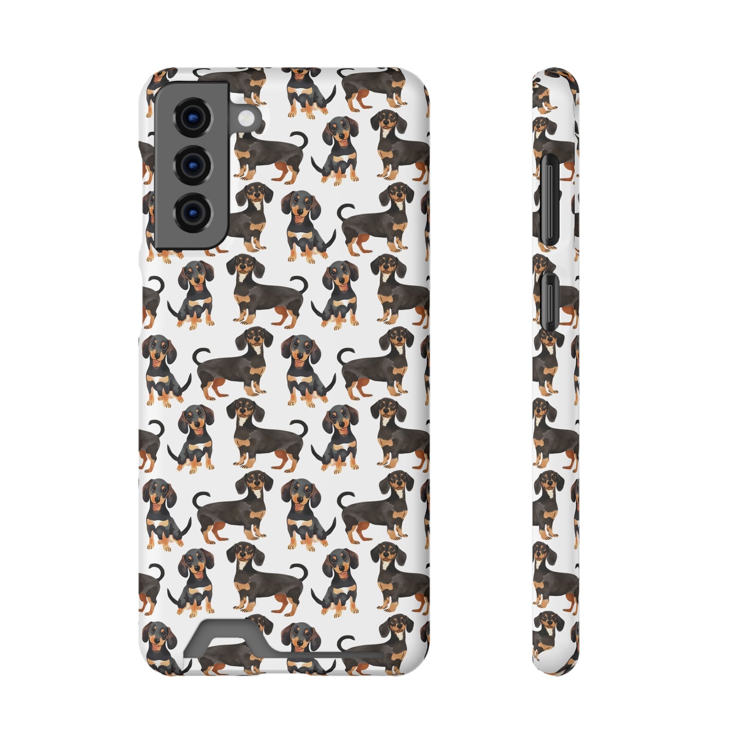 Dachshund Phone Case, Trendy Wallet Case for Dog Lovers, Cute Card Holder Cover, Animal Print Accessory, Slim Protective