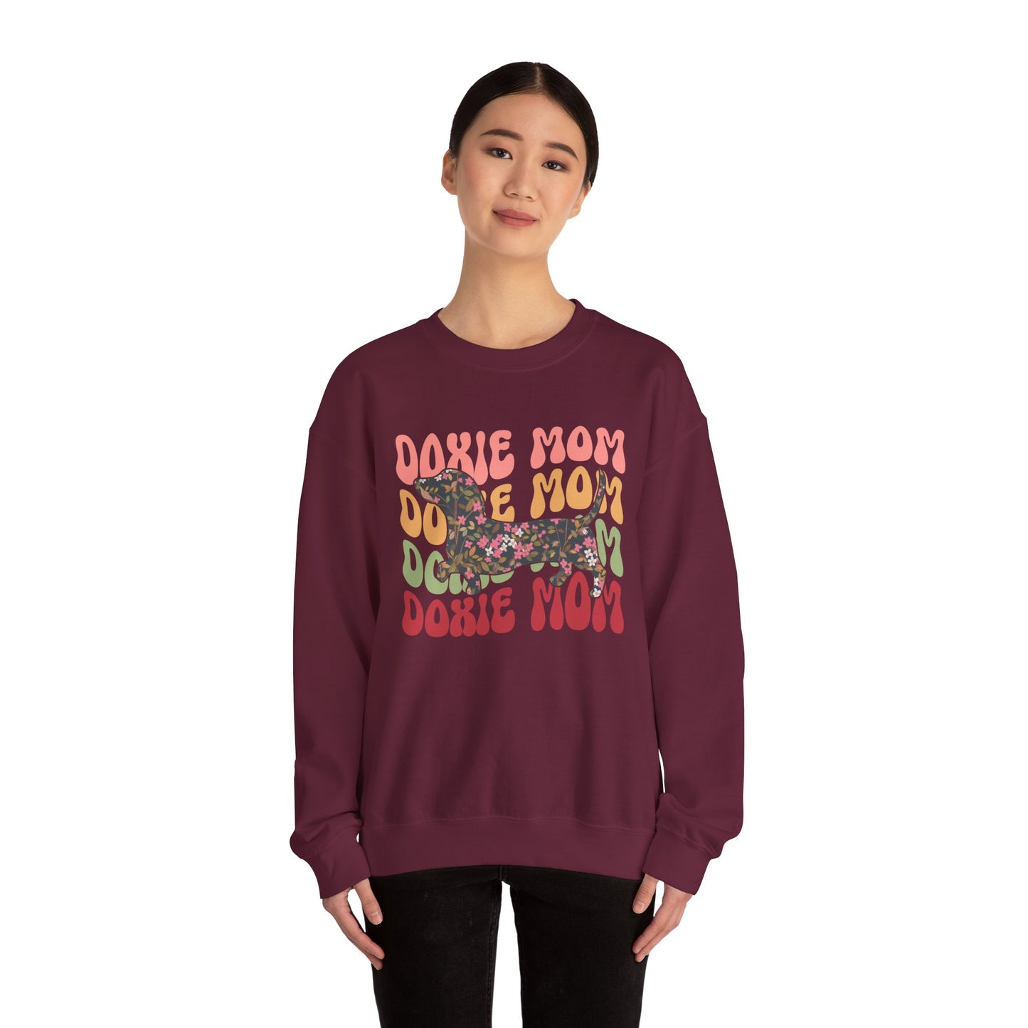 Dachshund Mom Sweatshirt, Dog Lover Gift, Funny Weiner Dog Jumper, Classic Sausage Dog Crewneck, Pet Owner Apparel Doxie