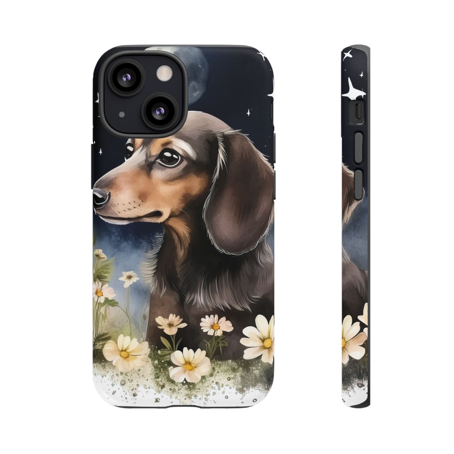 Vibrant Dachshund Moonlight Phone Case - Dog Apple Pixel Galaxy