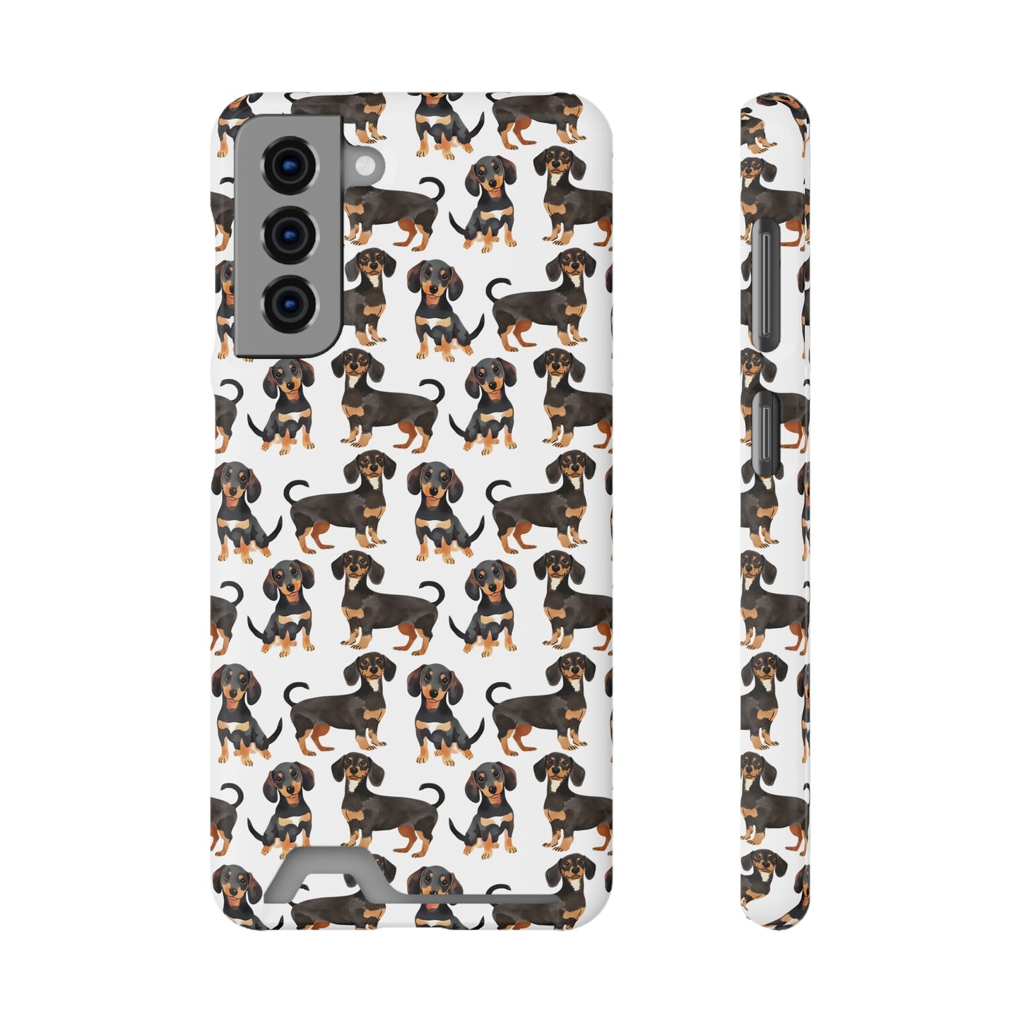 Dachshund Phone Case, Trendy Wallet Case for Dog Lovers, Cute Card Holder Cover, Animal Print Accessory, Slim Protective