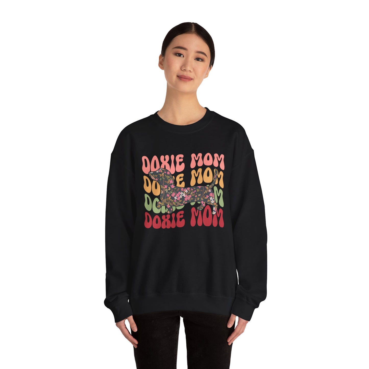 Dachshund Mom Sweatshirt, Dog Lover Gift, Funny Weiner Dog Jumper, Classic Sausage Dog Crewneck, Pet Owner Apparel Doxie