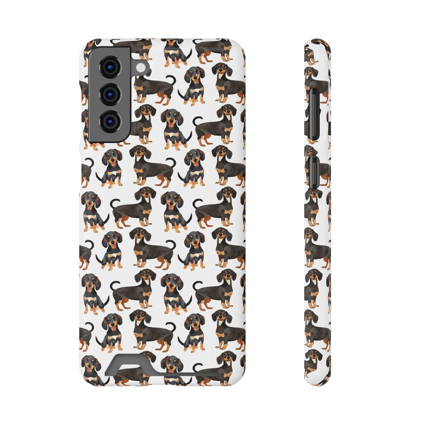 Dachshund Phone Case, Trendy Wallet Case for Dog Lovers, Cute Card Holder Cover, Animal Print Accessory, Slim Protective