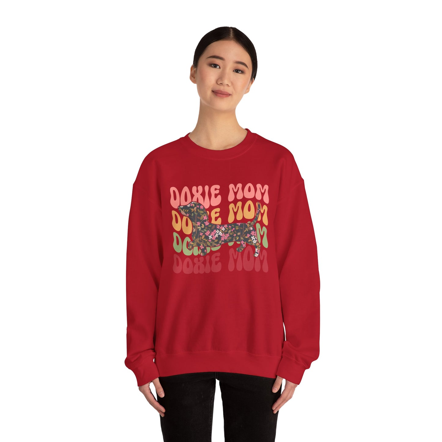 Dachshund Mom Sweatshirt, Dog Lover Gift, Funny Weiner Dog Jumper, Classic Sausage Dog Crewneck, Pet Owner Apparel Doxie