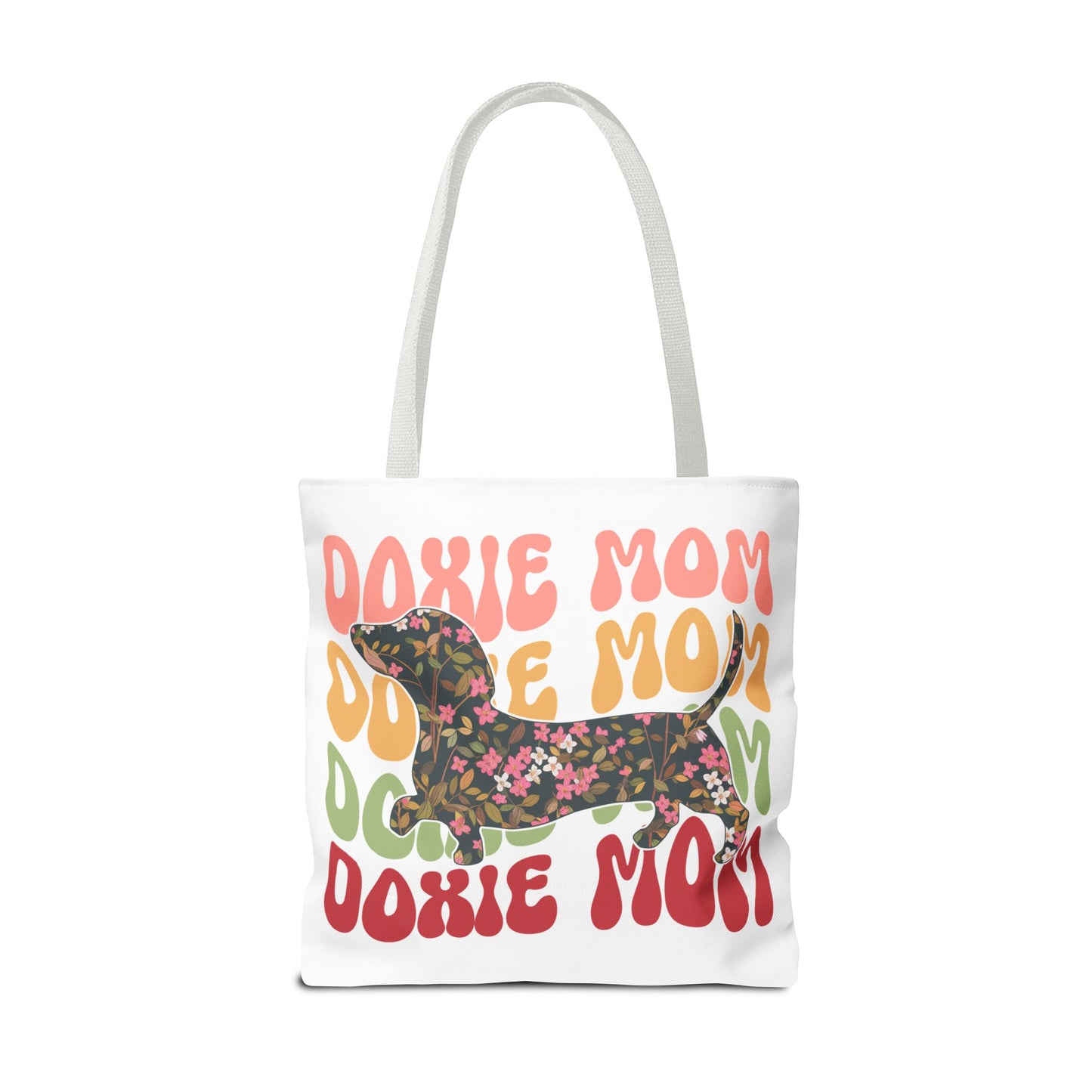 Black and Tan Dachshund Puppy Tote Bag Bright and Cheerful Weiner Doxie Patterned