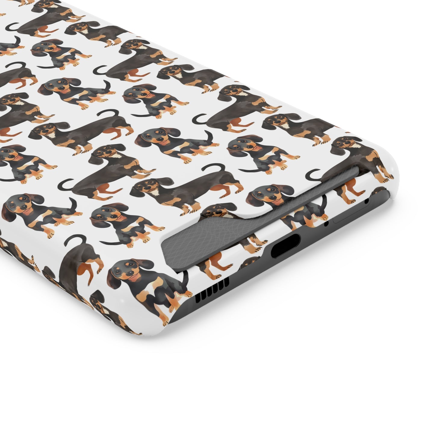 Dachshund Phone Case, Trendy Wallet Case for Dog Lovers, Cute Card Holder Cover, Animal Print Accessory, Slim Protective