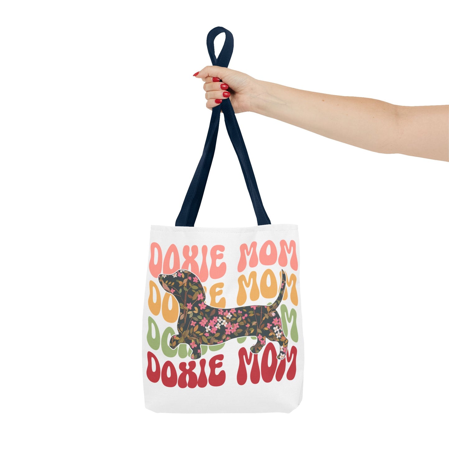 Black and Tan Dachshund Puppy Tote Bag Bright and Cheerful Weiner Doxie Patterned