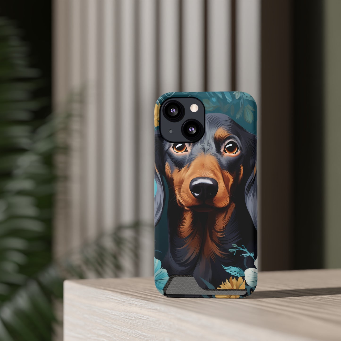 Dachshund Phone Case, Trendy Wallet Case for Dog Lovers, Cute Card Holder Cover