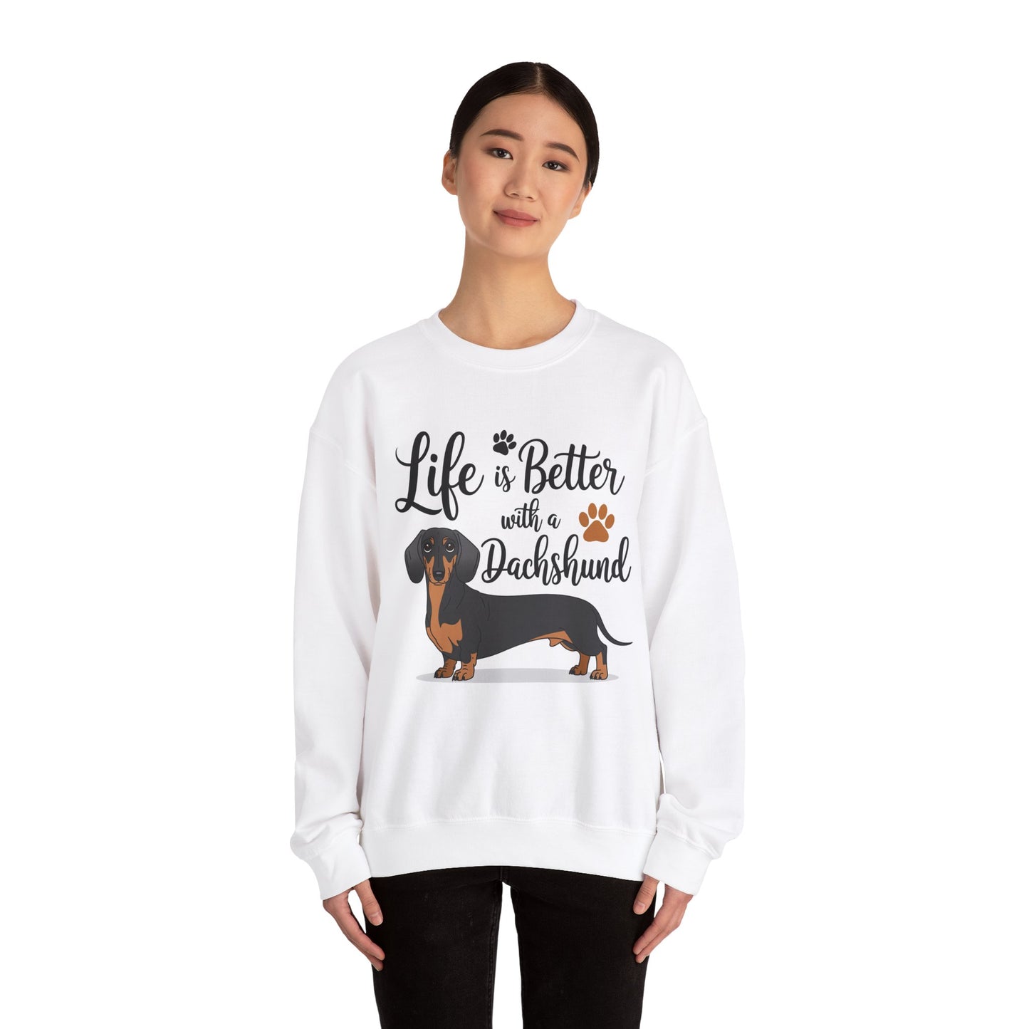 Dachshund Mom Sweatshirt, Dog Lover Gift, Funny Weiner Dog Jumper, Classic Sausage Dog Crewneck, Pet Owner Apparel Doxie