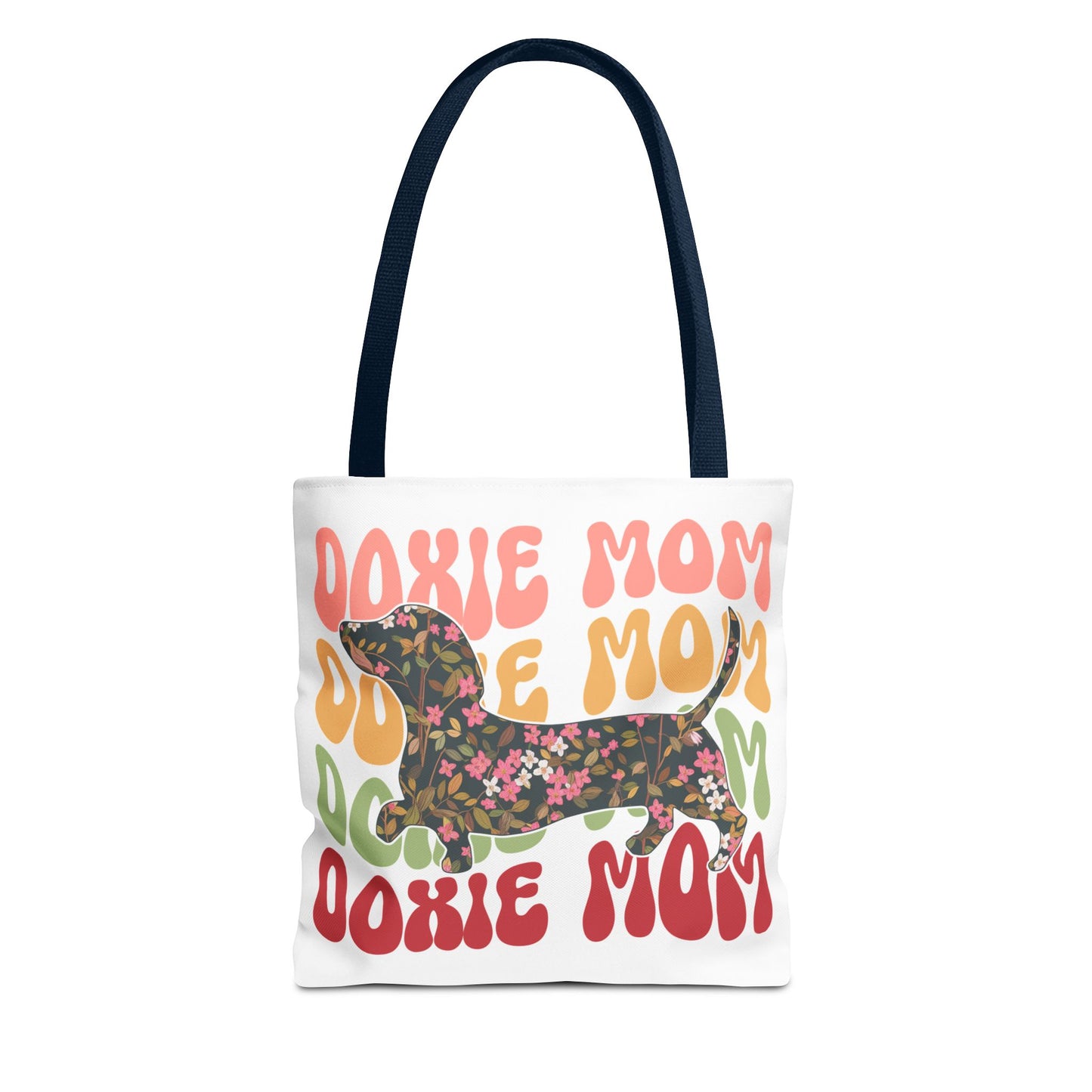 Black and Tan Dachshund Puppy Tote Bag Bright and Cheerful Weiner Doxie Patterned