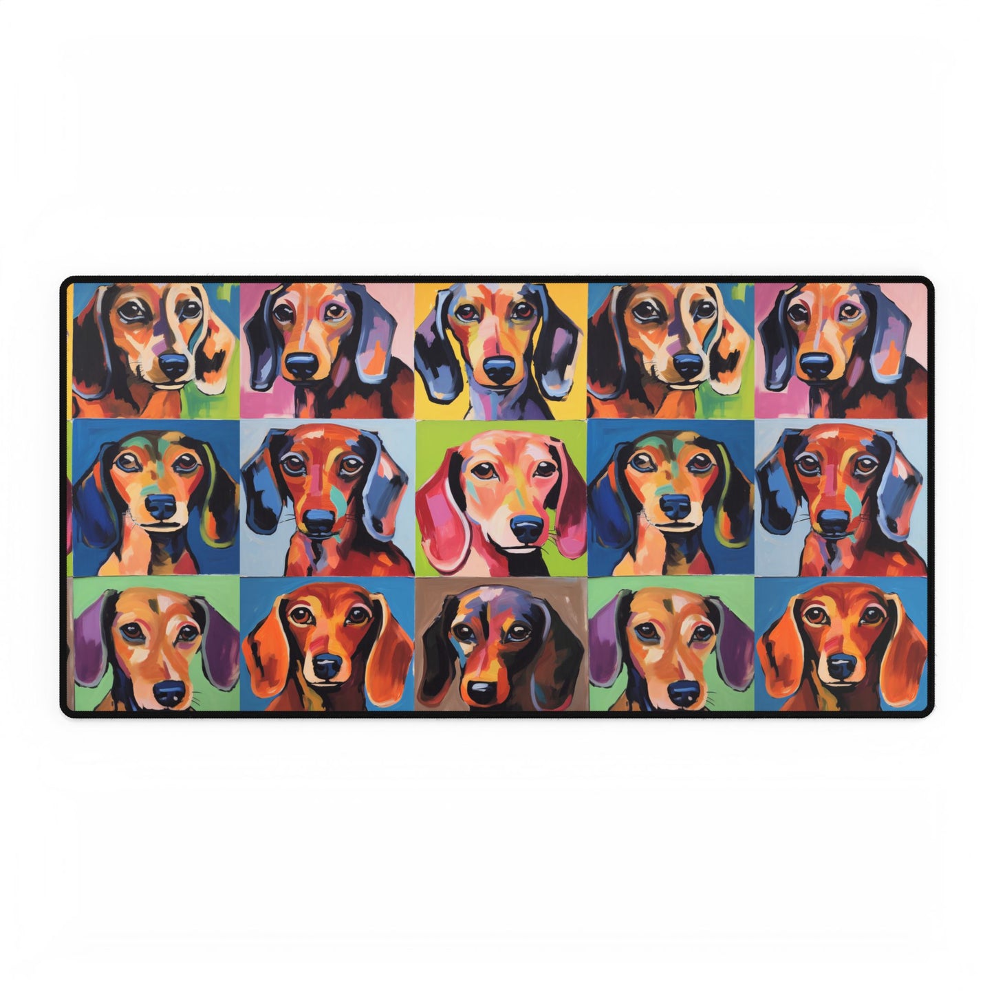 Pop Art Dachshund Desk Mat