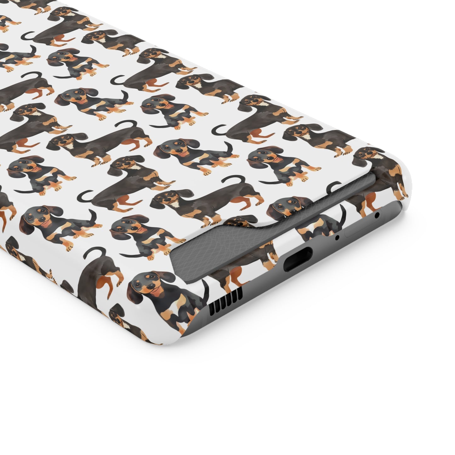 Dachshund Phone Case, Trendy Wallet Case for Dog Lovers, Cute Card Holder Cover, Animal Print Accessory, Slim Protective