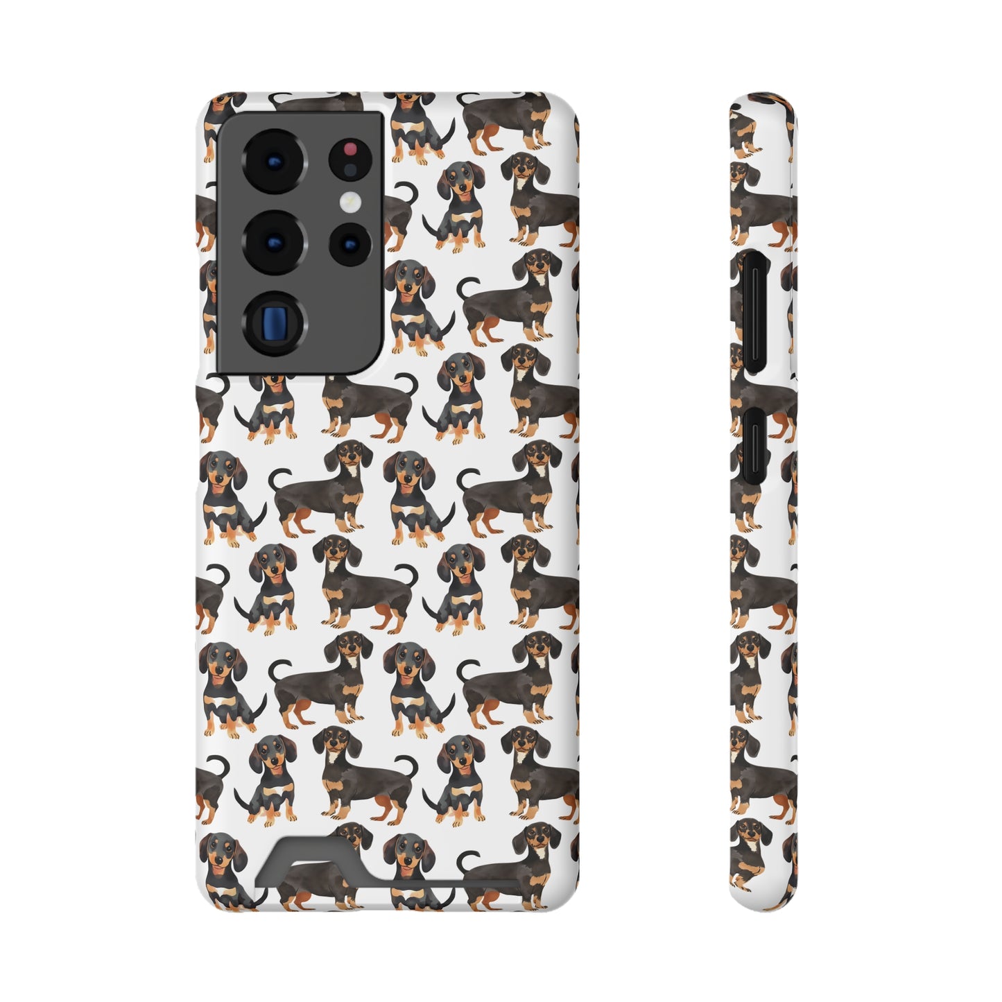 Dachshund Phone Case, Trendy Wallet Case for Dog Lovers, Cute Card Holder Cover, Animal Print Accessory, Slim Protective